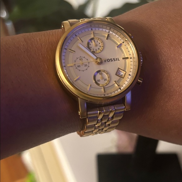 Fossil Gold-Tone Chronograph Watch - Picture 8 of 16